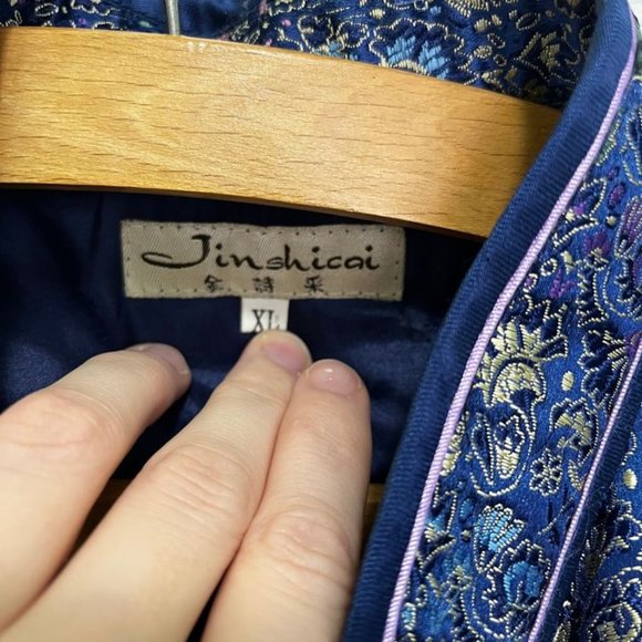 XL "Jinshicai" brand colourful shimmery unique paisley blazer - Picture 4 of 5